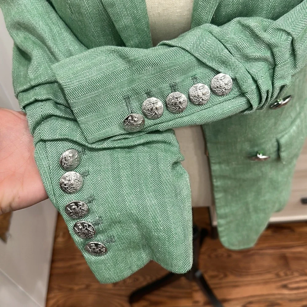 Veronica Beard Beacon Blazer Green 0 - Picture 7 of 11